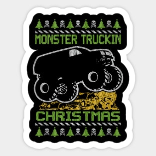 MONSTER TRUCKING CHRISTMAS Sticker